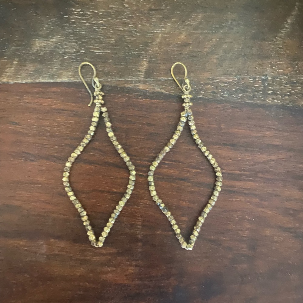 Gold Pebble Earrings